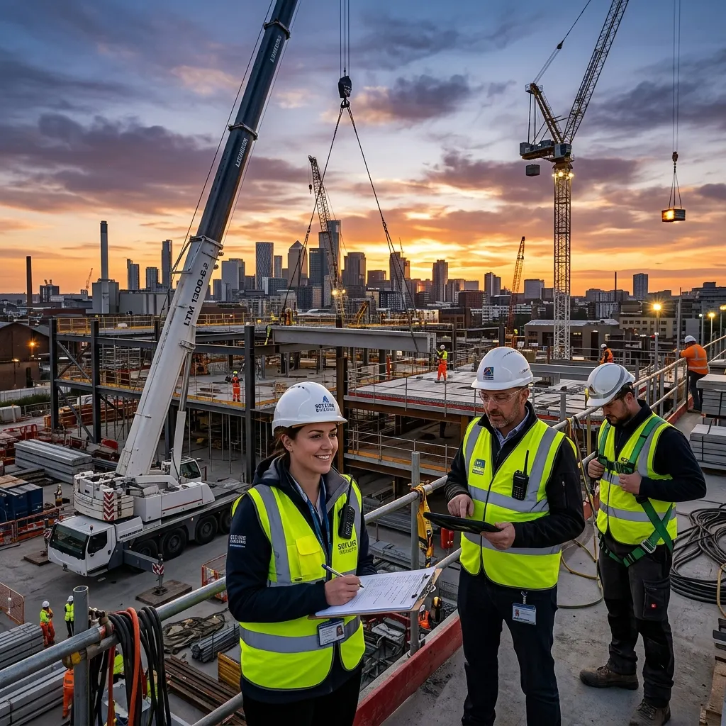 HAVLIFT site engineers reviewing a lift plan
